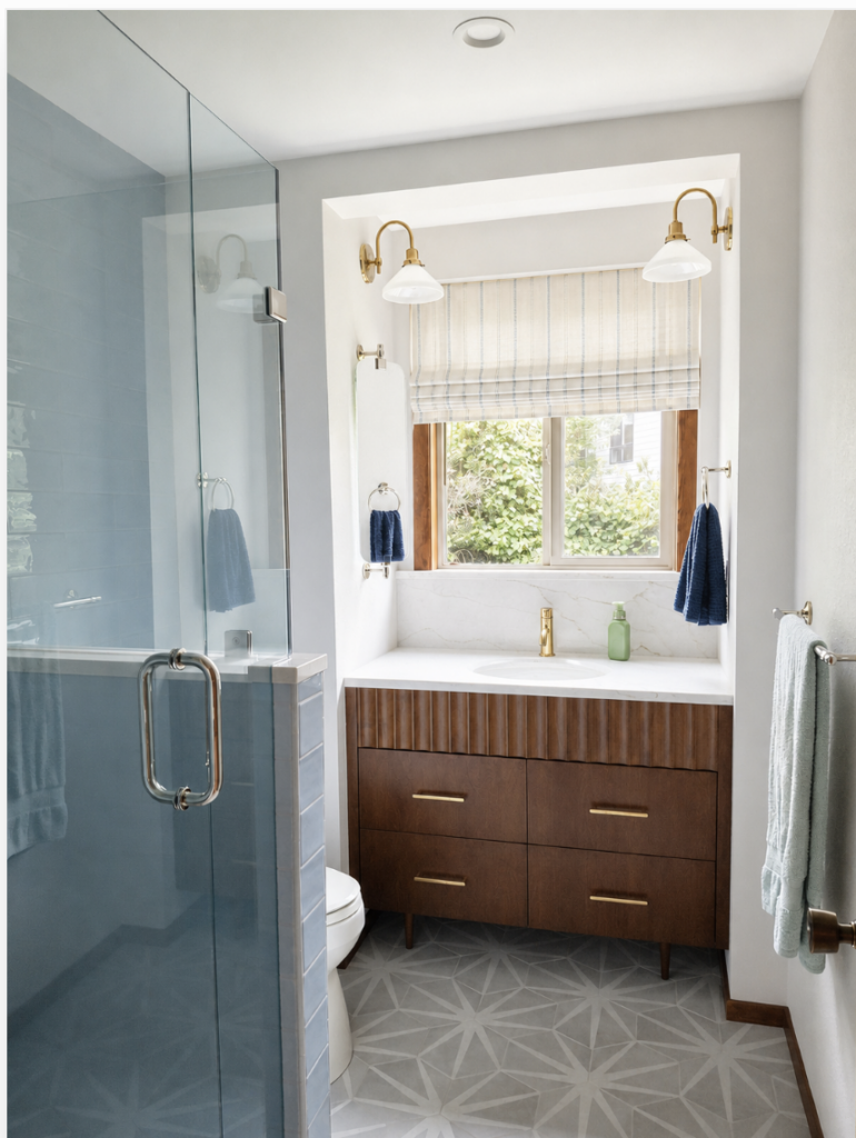 a bathroom remodel to help make the bathroom space more efficient